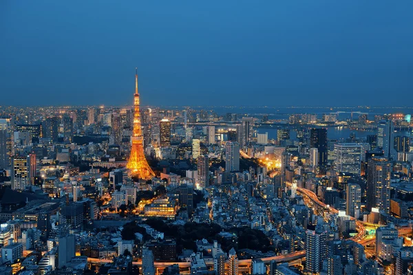 Tokyo siluetinin görünümü — Stok fotoğraf