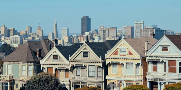 Sunny city in the morning — Stock Photo, Image