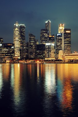 Singapur manzarası görünümü