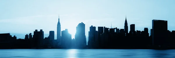 Silhouette der Stadt New York — Stockfoto