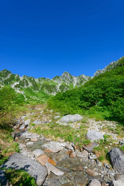 Senjojiki 太阳剧团在装载 kisokoma 在长野县，日本 — 图库照片