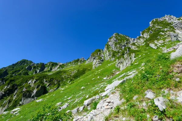 Senjojiki cirque op de berg kisokoma in nagano, japan — Stockfoto