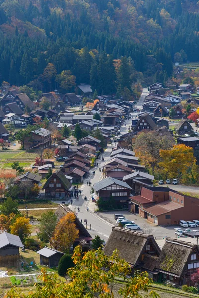 Történelmi falu a Shirakawa-go ősszel — Stock Fotó