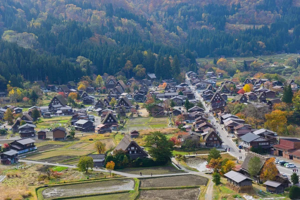 Pueblo histórico de Shirakawa-go en otoño — Foto de Stock