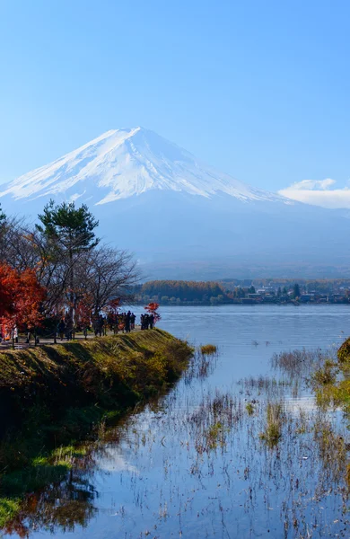Mt.Fuji és Lake Kawaguchi ősszel — Stock Fotó