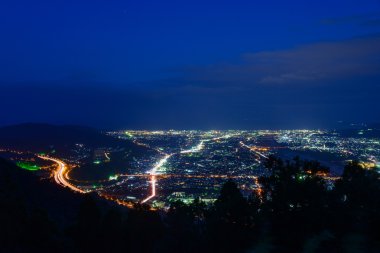 Alacakaranlıkta çalışmaya bölge, Kanagawa, Japonya Peyzaj