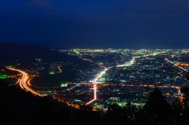 Alacakaranlıkta çalışmaya bölge, Kanagawa, Japonya Peyzaj