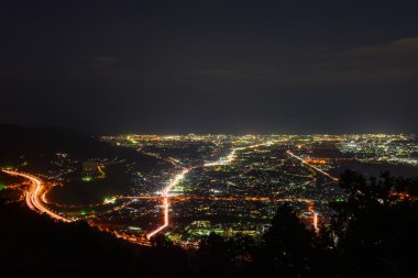 Gece manzaraya çalışmaya bölge, Kanagawa, Japonya