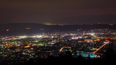 Yabitsu pass: Kanagawa, Japan alacakaranlıkta görünümden yatay