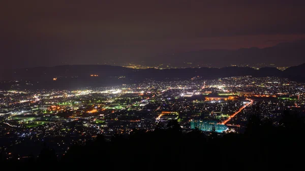 神奈川県で夕暮れ時に和歌山県矢櫃峠からの景観 — ストック写真