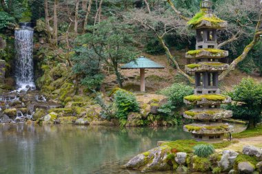 Kenrokuen Bahçe Kanazawa, Japonya