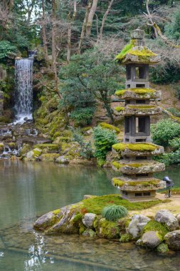Kenrokuen Bahçe Kanazawa, Japonya