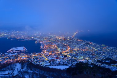 Hakodate şehir alacakaranlık