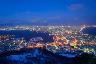 Hakodate şehir alacakaranlık