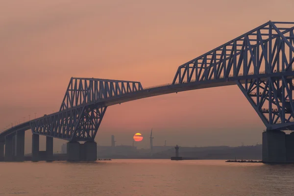 Tokyo Gate Bridge o zmierzchu — Zdjęcie stockowe