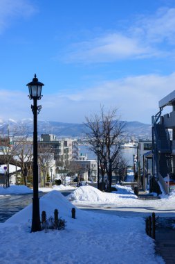 Hachimanzaka ve bağlantı noktası Hakodate Hakodate, Hokkaido şehrinde