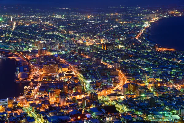 La ville de Hakodate au crépuscule — Photo