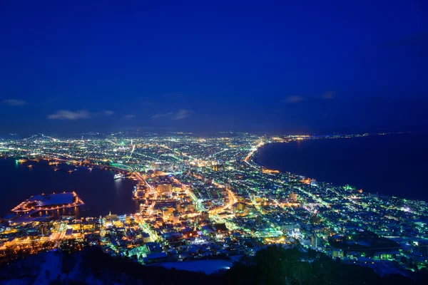 A város Hakodate a szürkületben — Stock Fotó