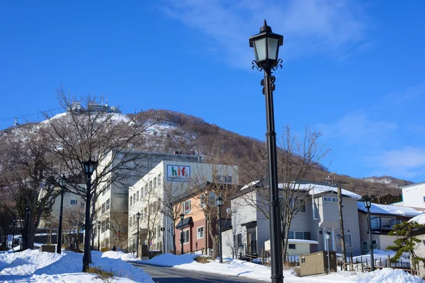 Hachimanzaka a Mt.Hakodate v městě Hakodate, Hokkaido — Stock fotografie