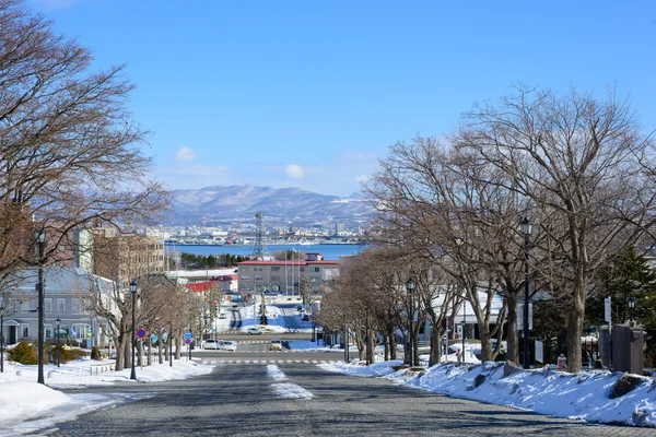 Motoizaka in de stad van Hakodate, Hokkaido — Stockfoto