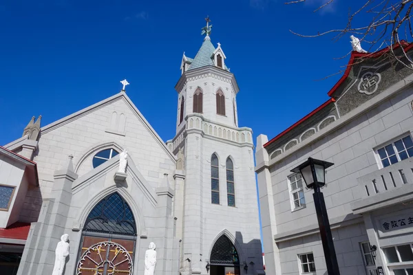 Igreja Católica Motomachi em Hakodate, Hokkaido — Fotografia de Stock
