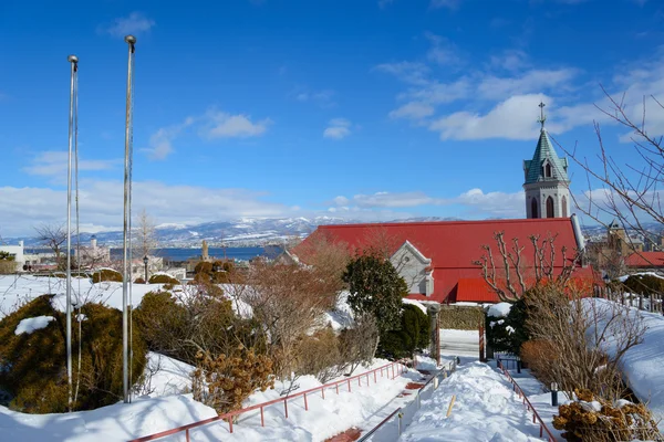 Хакодатская православная церковь на Хоккайдо — стоковое фото