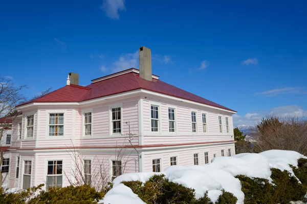 Paesaggio urbano del distretto di Motomachi a Hakodate, Hokkaido — Foto Stock