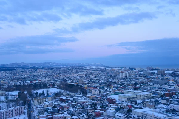 Paisaje urbano de Hakodate al atardecer — Foto de Stock