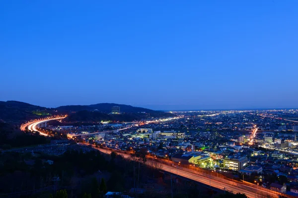 Paisaje en el crepúsculo en la región de Seisho, Kanagawa, Japón —  Fotos de Stock