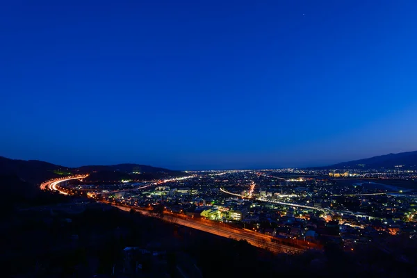 Vista nocturna en la región de Seisho, Kanagawa, Japón —  Fotos de Stock