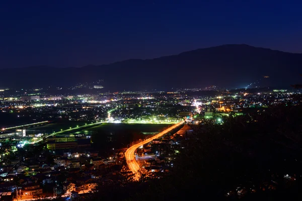 Vista nocturna en la región de Seisho, Kanagawa, Japón — Foto de Stock