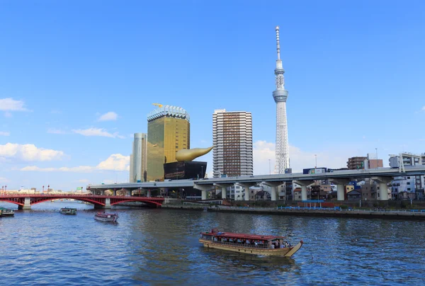 Tokyo Tokyo Skytree ve Sumida Nehri — Stok fotoğraf