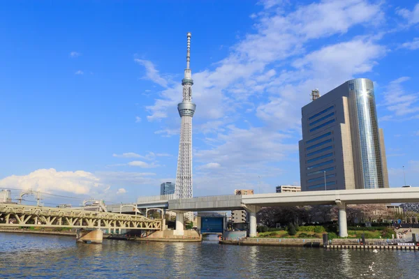 Tokyo Skytree och Sumida floden i Tokyo — Stockfoto