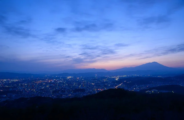 Miasto Morioka w mroku — Zdjęcie stockowe