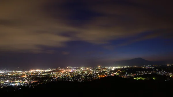 Miasto Morioka w mroku — Zdjęcie stockowe