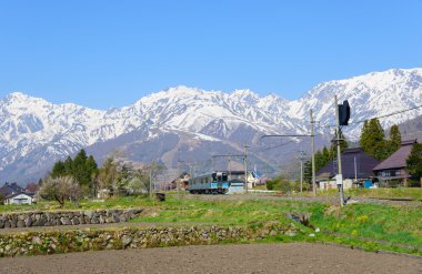 Landscape of the village of Hakuba clipart