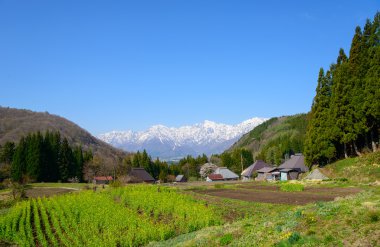 Tarihi köy Hakuba, Nagano, Japonya