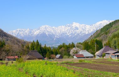 Tarihi köy Hakuba, Nagano, Japonya