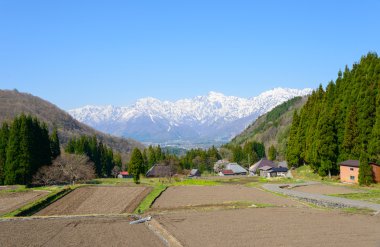 Historic village in Hakuba, Nagano, Japan clipart