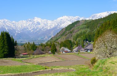 Tarihi köy Hakuba, Nagano, Japonya