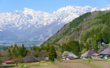 Tarihi köy Hakuba, Nagano, Japonya