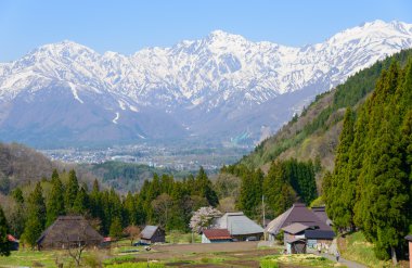Tarihi köy Hakuba, Nagano, Japonya