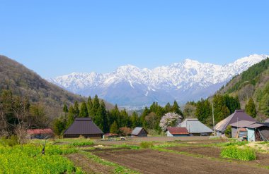 Tarihi köy Hakuba, Nagano, Japonya
