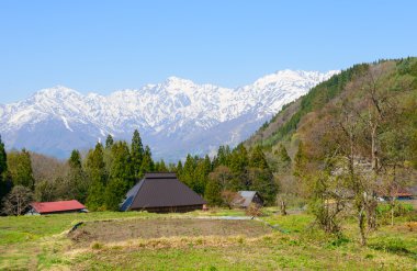 Tarihi köy Hakuba, Nagano, Japonya