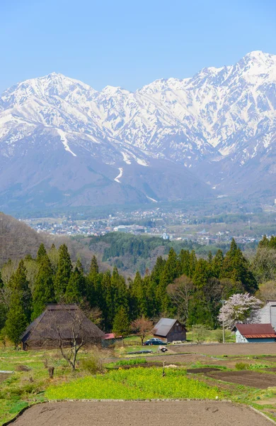 Történelmi falu Hakuba, Nagano, Japán — Stock Fotó