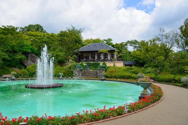 Fontanna w parku Gora w Hakone, Kanagawa, Japonia — Zdjęcie stockowe