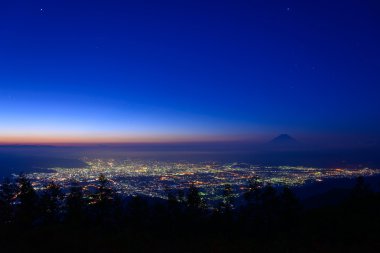Kofu ve Mt.Fuji peyzaj