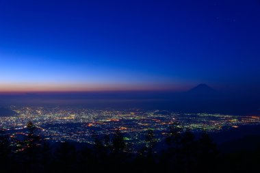 Kofu ve Mt.Fuji peyzaj