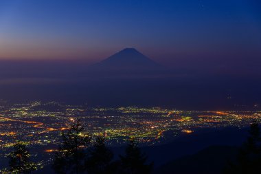 Kofu ve Mt.Fuji peyzaj