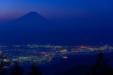 Kofu ve Mt.Fuji peyzaj